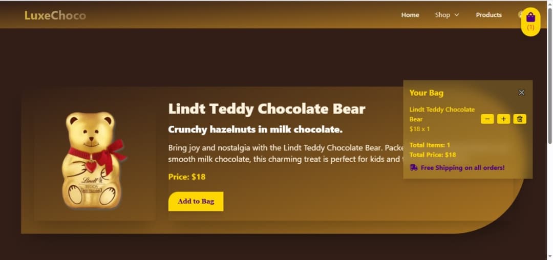 Ecommerce - Chocolate Store