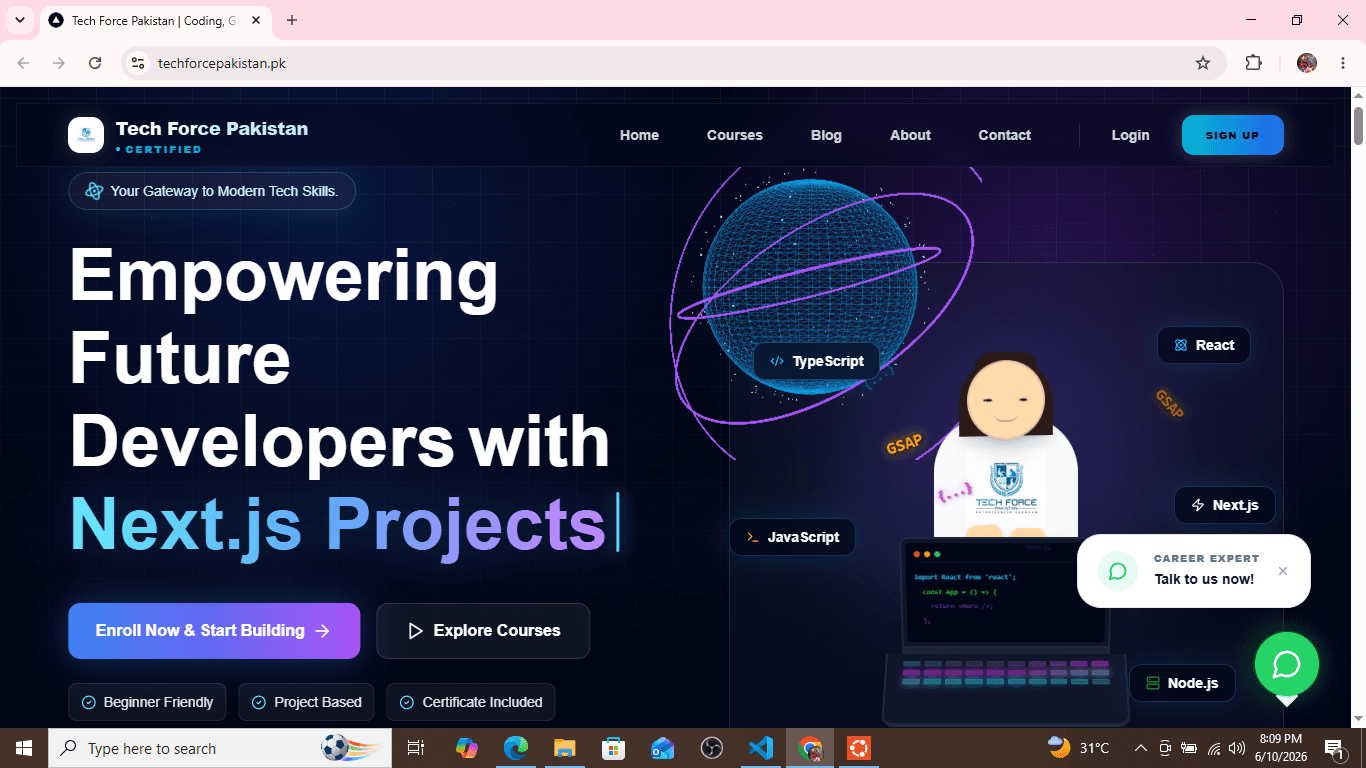 Tech Force Pakistan — Course Website & LMS